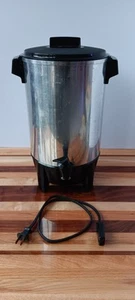 West Bend Party Perk 12-30 Cup Automatic Aluminum Coffee Maker Complete - Picture 1 of 12