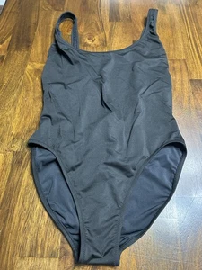 J. Crew Women's Plunging Scoopback One Piece Swimsuit in Black Size 8 - Picture 1 of 6