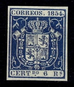 Edifil 27 nuevo * mng 1854 escudo de España Spain Lujo  - Imagen 1 de 2