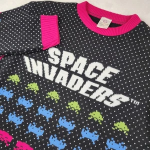 Space Invaders Retro Videospiele Ugly Christmas Holiday Pullover Herren XL Numskull - Bild 1 von 6