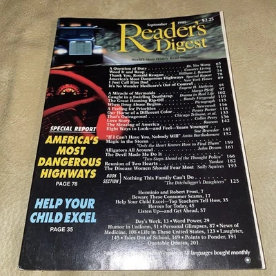 Readers Digest, September 1995 America’s Most Dangerous Highways - Image 1 of 2