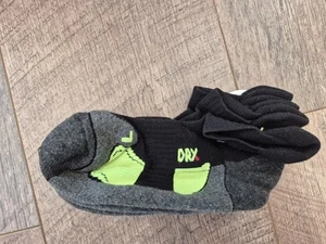 Karrimor Kids 2 Pack Running Socks Junior Trainer Size 1-6 Black Yellow - Picture 1 of 3