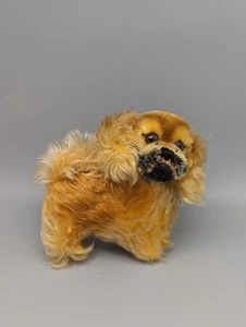 Vintage 1950s Steiff Peky Pekingese Dog Blue Ribbon - Picture 1 of 5