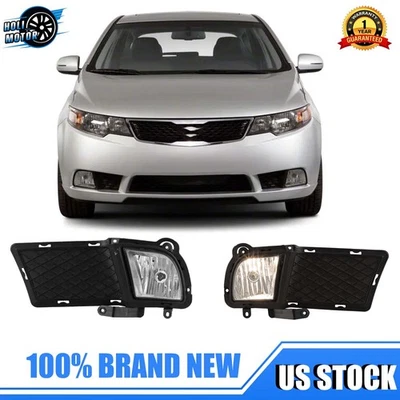 Fog Lights For 2010 2011 2012 KIA Forte Sedan 4Dr Front Bumper Lamps W/ Wiring - Image 1 of 4
