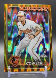 2024 Topps Chrome - Colton Cowser #278 Gold RayWave Refractor 08/50 (RC) ORIOLES - Bild 1 von 2