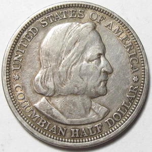 Medio dólar de plata exposición colombiana 1893 - #11314-4 - Imagen 1 de 2
