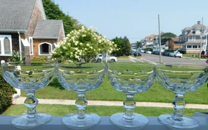 4 WATERFORD KATHLEEN 4 1/2" HIGH STEM CHAMPAGNE SHERBETS - Picture 1 of 2
