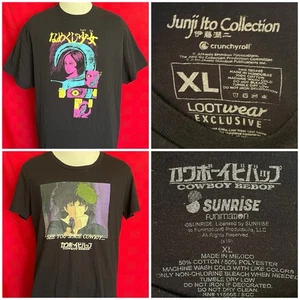 LOTTO 2 Camicie Anime XL Collezione Junji Ito Blacklight & Cowboy Bebop Sunrise - Foto 1 di 13