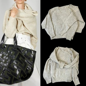 Celine Phoebe Philo 2018 Lookbook 2in1  Knit Sweater Wool Ivory Size M - Picture 1 of 15