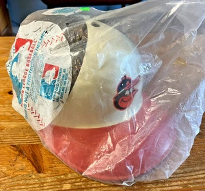 Vintage Baltimore Orioles Batting Helmet Original Bag Laich Souvenir Baseball - Picture 1 of 5