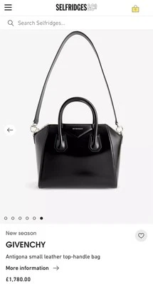 Givenchy Antigona Shoulder Bag Small Black Leather - Image 1 of 4