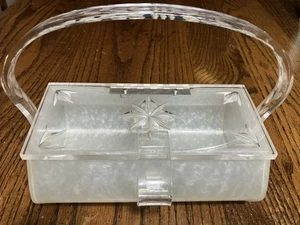 VTG Clear Lucite Acrylic Box Purse Handbag Top Handle MCM -Charles S. Kahn - Picture 1 of 6