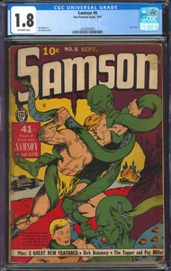 Samson #6 CGC 1.8 | Fox Features Comics 1941 | Última edición | Tanque nazi Joe Simon - Imagen 1 de 2