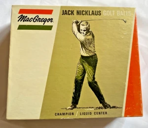 1962 MacGregor Jack Nicklaus Golf Ball BOX, Liquid Center. EMPTY BOX NO BALLS - Picture 1 of 8