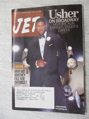 JET MAGAZINE OCTOBER 2, 2006 USHER ON BROADWAY WHITNEY HOUSTON FILES FOR DIVORCE - Image 1 of 2