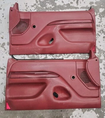 Оригинальные красные алые дверные панели 1992 1993 Ford Bronco F-150 F-250 F-350 XL Lt & Rt - Изображение 1 из 4