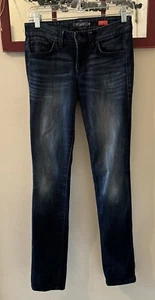 LEVEL 99 “Lily” Skinny Straight Dark Wash 27 Distressed Lightweight Stretch Nice - Picture 1 of 14