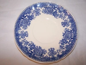 Villeroy & Boch Burgenland Blue Saucer 6-3/4" Mettlach Green Backstamp RARE! - Picture 1 of 3