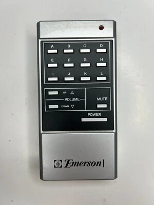 Emerson 70-2016 Vintage CRT TV Remote Control, Silver - OEM Channels A-L Letters - Image 1 of 2