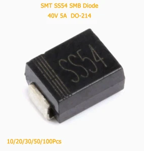 10/20/30/50/100Pcs SS54 SMD Schottky Diode 5A 40V SMB DO-214 Black - Picture 1 of 7