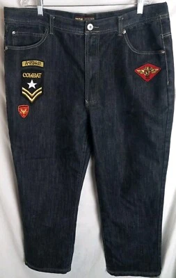 Regal Wear Jeans 44x31 Blue Combat Patchwork Vintage Y2K Baggy Hip Hop Urbanware - Image 1 of 4