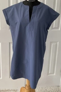 Vineyard Vines Women's Size Lg Performance Shift Dress Short Sleeve Blue - Imagen 1 de 9
