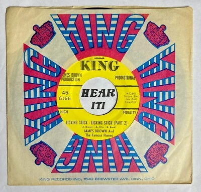 Classic Soul Funk 45 JAMES BROWN Licking Stick 1 & 2 KING promo hear vg++ Foto 1 de 3