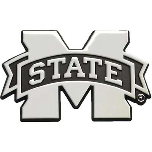Mississippi State Bulldogs Premium Solid Chrome Metal Emblem Team Logo Car Decal - Bild 1 von 1