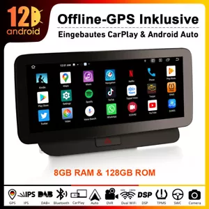 Android Auto CarPlay 12.3" OEM Autoradio für Audi Q5 MMI GPS Navi Kamera DAB+ BT - Bild 1 von 20