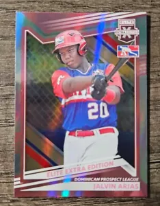 2022 Panini Elite Extra Edition Pink Dominican Prospect LeaguJalvin Arias #181. - Picture 1 of 1