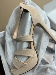 DREAM PAIRS Women's Oneda-1 Black Suede Pumps Heel Sandals - Picture 1 of 4