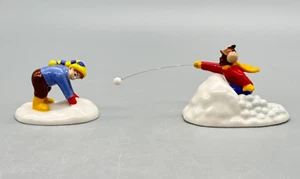UNFAIR ADVANTAGE Boys Snowball Fight 807287 DEPT 56 SNOW VILLAGE 2 Figurines Set - Picture 1 of 10