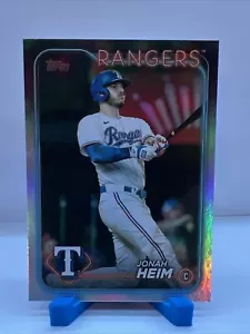 2024 Topps Series 1 Rainbow Foil #235 Jonah Heim Texas Rangers SP Parallel - Picture 1 of 2