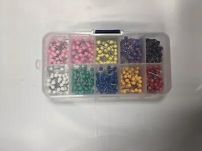 Wholesale 2000 Pieces map Push Pin Map Tacks Thumbtacks Plastic Round ubrands - Image 1 of 2