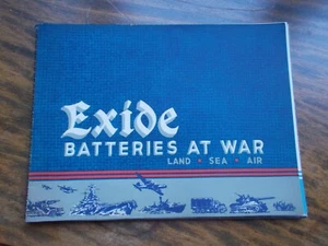 WWII, Exide Batteries Booklet, Full Color War Illustrations - Picture 1 of 14