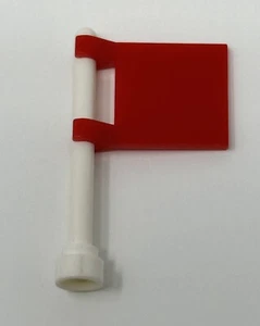 LEGO PART 3596 Red Flag On White Flagpole - Picture 1 of 1
