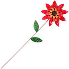  Red Iron Wrought Flowers Lawn Decorations Garden Stakes Decorative