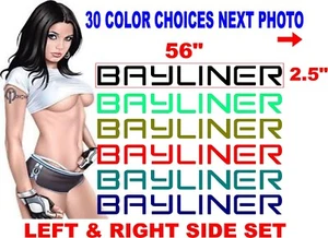 BAYLINER BOAT DECALS STICKERS 30 COLOR CHOICES message for other options - Picture 1 of 2