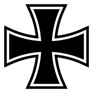 IRON CROSS DECAL STICKER VINYL maltese cross outlaw biker chopper motorcycle - Picture 1 of 1