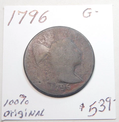 SCARCE 1796 LIBERTY CAP LARGE CENT 100% ORIGINAL, NEVER CLEANED! KEY DATE! ⭐⭐ Cover