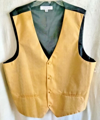 Pronto Uomo 2XL men's tuxedo vest gold/yellow and black Sharp Dressed Man - Image 1 of 4