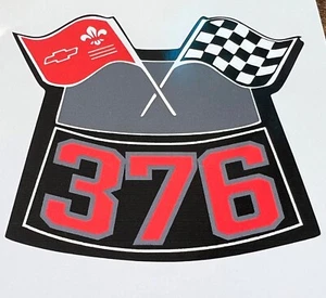376 Banderas Calcomanía Limpiador de Aire Cromado para Chevy Camaro SS, C6 Corvette, etc. - Imagen 1 de 1