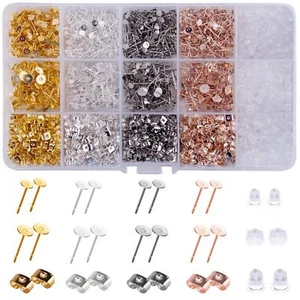 BQTQ 2600 Pcs Earring Making Supplies with Stainless Steel Earring Posts Earr... - Picture 1 of 7