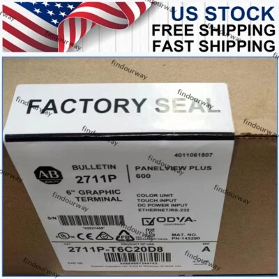 NEW PLC 2711P-T6C20D8 PanelView Plus 6 Graphic Terminal 2711PT6C20D8 - Image 1 of 4