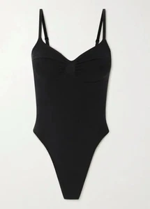 Skims Women's Seamless Sculpt Thong Bodysuit- Onyx- XSmall - Picture 1 of 2