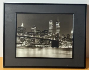 Vintage B/W Picture of NYC/New York Manhattan World Trade Center Brooklyn Bridge - Picture 1 of 3