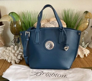 Brighton Ferrara Oriana Tote Cyan Blue Purse XLNT Condition No Marks Fabulous! - Picture 1 of 12