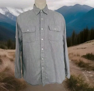 Pendleton Shirt Men’s Size M Cotton Cashmere Blend Aztec Lined Collar Light Gray - Picture 1 of 4