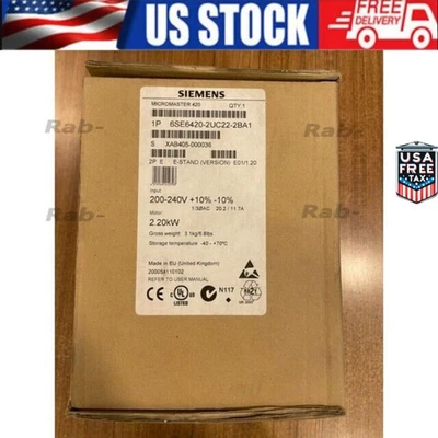 New Siemens 6SE6420-2UC22-2BA1 MICROMASTER420 without filter 6SE6 420-2UC22-2BA1 - Image 1 of 4