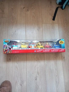 Transformers Rescue Bots Academy Vehicles Pull Back Cars 6 Pack Optimus Bumblebe - Picture 1 of 4